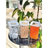 Vip Ahmet Kare Vakumlu Saklama Kabı - 1200 ml, 6'lı Set, Sağlığa Zararsız Sert Plastik, Yerli Üretim