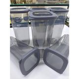 Vip Ahmet Kumsal Kare Saklama Kabı 6X1750 ml Şeffaf Füme VP-053 - 1 Adet