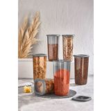 Vip Ahmet Kumsal Kare Saklama Kabı 6x1750 Ml Şeffaf Füme