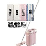 VİP AHMET Premıum Mop Set + Dörtlü Yedek Bez