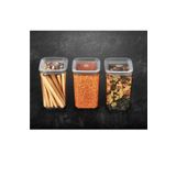 VİP AHMET Sude Kare Saklama Kabı 1200 Ml X 3 Erzak Kabı 3 Adet Set