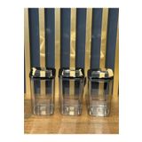 VİP AHMET Vıp Kare Saklama Kabı, Füme 3x1200 Ml Vp-371
