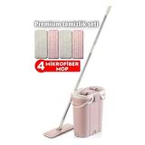 Vip Ahmet Vip Set Premium Mop Temizlik Seti + 4'lü Yedek Bez - Pembe