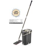 VİP AHMET Vipset Pro Tablet Mop Temizlik Seti %100 Temiz Su Antrasit (Temiz & Kirli Su Ayrımlı)