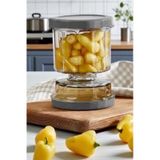 Vip Ahmet Vps-023 Sulu Peynir Zeytin Ve Turşu Saklama Kabı 500 Ml Mavi S