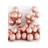 VIP Balon 15’li 12 İnç Rose Gold Metalik Krom Balon Seti – Helyum Uyumlu, Şık ve Dayanıklı Parti Balonları