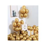 VIP Balon 20’li 12 Inç Krom Gold Balon Seti – Parlak, Şık Ve Helyum Uyumlu Parti Balonları