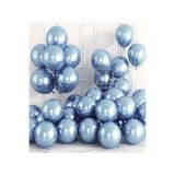 VIP Balon 30’lu 12 İnç Açık Mavi Krom (Aynalı) Balon Seti – Parlak, Şık ve Helyum Uyumlu Parti Balonları