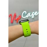 Vip Case 38mm-40mm-41mm 1 2 3 4 5 6 7 8 9 10 ve SE Serileri ile Uyumlu Apple Watch Silikon Kordon - Açık Yeşil