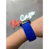 Vip Case 38mm-40mm-41mm 1 2 3 4 5 6 7 8 9 10 ve SE Serileri ile Uyumlu Apple Watch Silikon Kordon - Estoril Blue