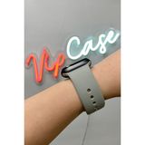 Vip Case 38mm-40mm-41mm 1 2 3 4 5 6 7 8 9 10 ve SE Serileri ile Uyumlu Apple Watch Silikon Kordon - Gri