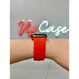 Vip Case 38mm-40mm-41mm 1 2 3 4 5 6 7 8 9 10 ve SE Serileri ile Uyumlu Apple Watch Silikon Kordon - Kırmızı