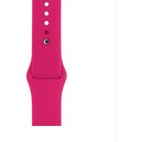 Vip Case 38mm-40mm-41mm 1 2 3 4 5 6 7 8 9 10 ve SE Serileri ile Uyumlu Apple Watch Silikon Kordon - Koyu Pembe
