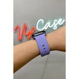 Vip Case 38mm-40mm-41mm 1 2 3 4 5 6 7 8 9 10 ve SE Serileri ile Uyumlu Apple Watch Silikon Kordon - Lila