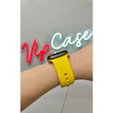 Vip Case 38mm-40mm-41mm 1 2 3 4 5 6 7 8 9 10 ve SE Serileri ile Uyumlu Apple Watch Silikon Kordon - Sarı