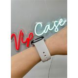 Vip Case 42mm-44mm-45mm 1 2 3 4 5 6 7 8 9 10 ve SE Serileri ile Uyumlu Apple Watch Silikon Kordon - Beyaz