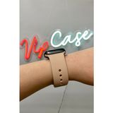 Vip Case 42mm-44mm-45mm 1 2 3 4 5 6 7 8 9 10 ve SE Serileri ile Uyumlu Apple Watch Silikon Kordon - Rose Gold