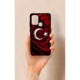 Vip Case Casper Via F20 Uyumlu Kurt Türk Bayrağı Desenli Silikon Kılıf, Siyah