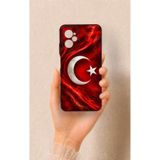 Vip Case Casper Via X30 Uyumlu Türk Bayrağı Desenli Silikon Kılıf, Siyah