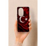 Vip Case Honor 200 Pro 5G Uyumlu Kurt Türk Bayrağı Desenli Silikon Kılıf, Siyah