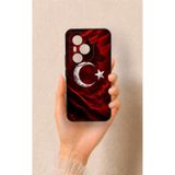 Vip Case Honor 400 Pro Uyumlu Kurt Türk Bayrağı Desenli Silikon Kılıf, Siyah