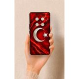 Vip Case Honor Magic 7 Lite 5G Uyumlu Türk Bayrağı Desenli Silikon Kılıf, Siyah
