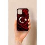 Vip Case iPhone 11 Pro Uyumlu Kurt Türk Bayrağı Desenli Silikon Kılıf, Siyah
