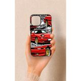 Vip Case iPhone 12-12PRO Uyumlu Kırmızı Supra Desenli Silikon Kılıf