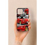 Vip Case iPhone 13 Pro Max Uyumlu Kırmızı Supra Desenli Silikon Kılıf