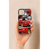 Vip Case iPhone 13 Uyumlu Kırmızı Supra Desenli Silikon Kılıf