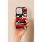 Vip Case iPhone 14 Pro Uyumlu Kırmızı Supra Desenli Silikon Kılıf