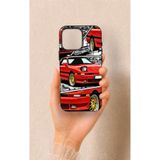 Vip Case iPhone 16 Pro Max Uyumlu Kırmızı Supra Desenli Silikon Kılıf