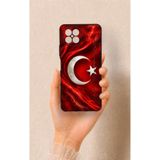 Vip Case Omix X600 Uyumlu Türk Bayrağı Desenli Silikon Kılıf, Siyah