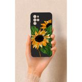 Vip Case Omix X700 Uyumlu Ay Çiçeği Desenli Silikon Kılıf, Siyah
