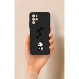 Vip Case Omix X700 Uyumlu Kalpli Panda Desenli Silikon Kılıf, Siyah