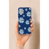 Vip Case Omix X700 Uyumlu Mavi Papatya Desenli Silikon Kılıf