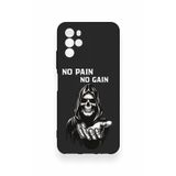 Vip Case Omix X700 Uyumlu No Pain No Gain Desenli Silikon Kılıf, Siyah