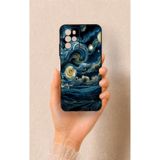 Vip Case Omix X700 Uyumlu Yıldızlı Gece Desenli Silikon Kılıf, Siyah