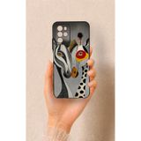 Vip Case Omix X700 Uyumlu Zebra ve Zürafa Desenli Silikon Kılıf, Siyah