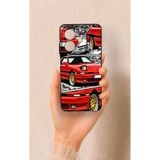 Vip Case Oppo A3 Uyumlu Kırmızı Supra Desenli Silikon Kılıf