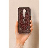 Vip Case Oppo A5 2020 ile Uyumlu Acem Halı Desenli Silikon Kılıf, Siyah