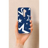Vip Case Oppo A5 2020 ile Uyumlu Mega Star Desenli Silikon Kılıf, Lacivert