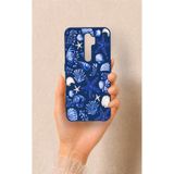 Vip Case Oppo A5 2020 Uyumlu Deniz Kabuğu Desenli Silikon Kılıf, Lacivert