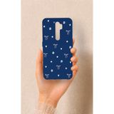 Vip Case Oppo A5 2020 Uyumlu Mini Fiyonk Desenli Silikon Kılıf, Lacivert
