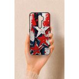 Vip Case Oppo A5 2020 Uyumlu Star Flag Desenli Silikon Kılıf, Siyah