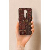 Vip Case Oppo A5 2020 Uyumlu Vintage Halı Desenli Silikon Kılıf, Siyah