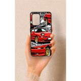 Vip Case Oppo A74 Uyumlu Kırmızı Supra Desenli Silikon Kılıf