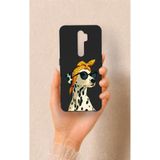 Vip Case Oppo A9 2020 ile Uyumlu Cool Dalmaçyalı Desenli Silikon Kılıf, Siyah
