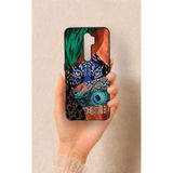 Vip Case Oppo A9 2020 ile Uyumlu Kaplan Desenli Silikon Kılıf, Siyah