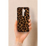 Vip Case Oppo A9 2020 ile Uyumlu Koyu Leopar Deri Desenli Silikon Kılıf